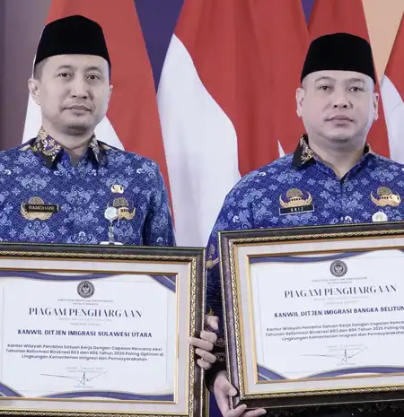 Kanwil Ditjenim Sulut Raih Penghargaan Sebagai Kanwil Pembina Satuan Kerja Dengan Capaian Rencana Aksi Reformasi Birokrasi Teroptimal di Lingkungan  Kementerian Imipas