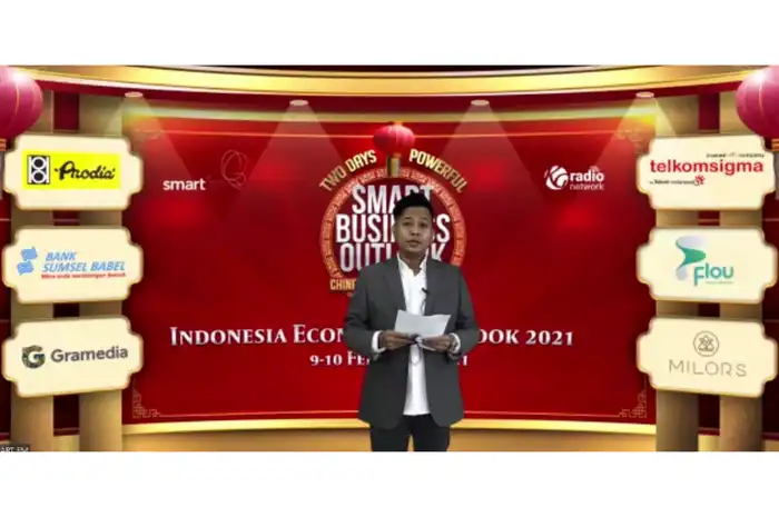 KG Radio Network Director, Markus Gunawan dalam pembukaan Smart Business Outlook 2021 yang diselenggarakan oleh Radio Smart FM (9/2/2021)