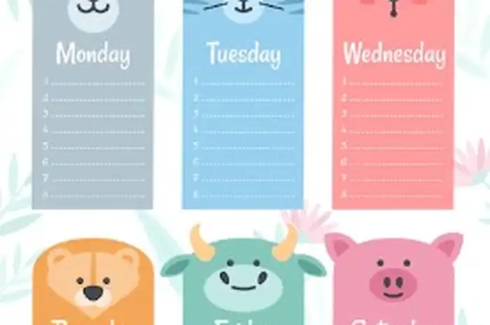31 Template Jadwal Pelajaran Aesthetic, Jadi Hiasan Meja Belajar