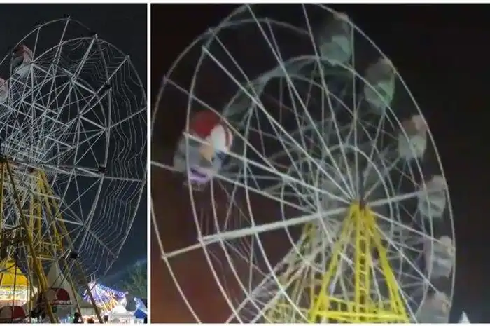 Bianglala Pasar Malam Di Colomadu Solo Jatuh Dua Korban Terluka