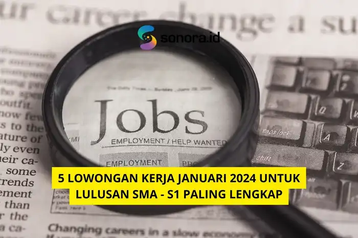 5 Lowongan Kerja Januari 2024 Untuk Lulusan Sma S1 Paling Lengkap