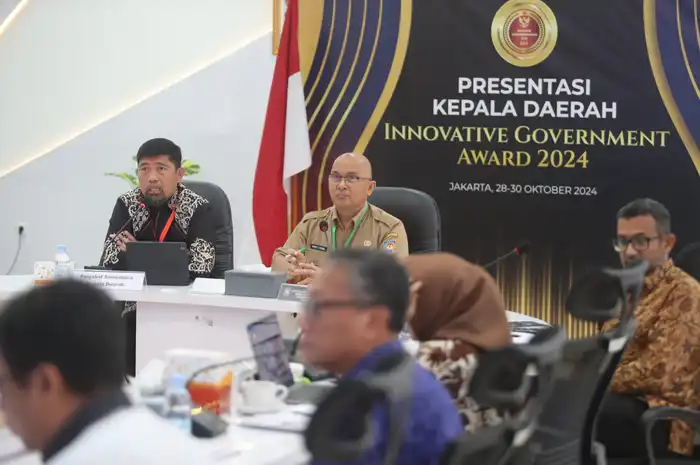 Pjs Wali Kota Makassar, Andi Arwin Azis memperkenalkan dua inovasi Pemkot Makassar pada IGA 2024 di Jakarta.