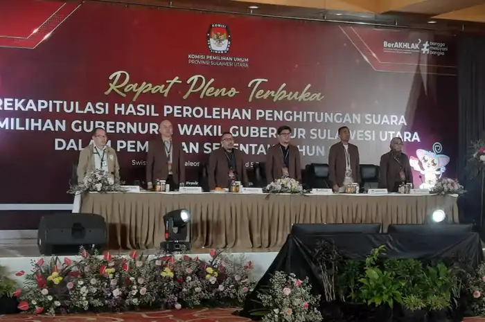 Rapat Pleno Terbuka Rekapitulasi Hasil Perolehan Penghitungan Suara Pemilihan Gubernur &amp; Wakil Gubernur Sulawesi Utara Dalam Pemilihan Serentak Tahun 2024