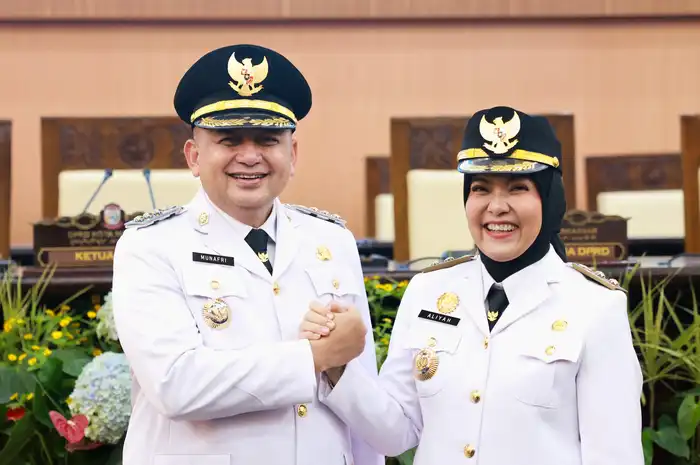 Wali Kota  Makassar Munafri Arifuddin dan Wakil Wali Kota Makassar Aliyah Mustika Ilham 