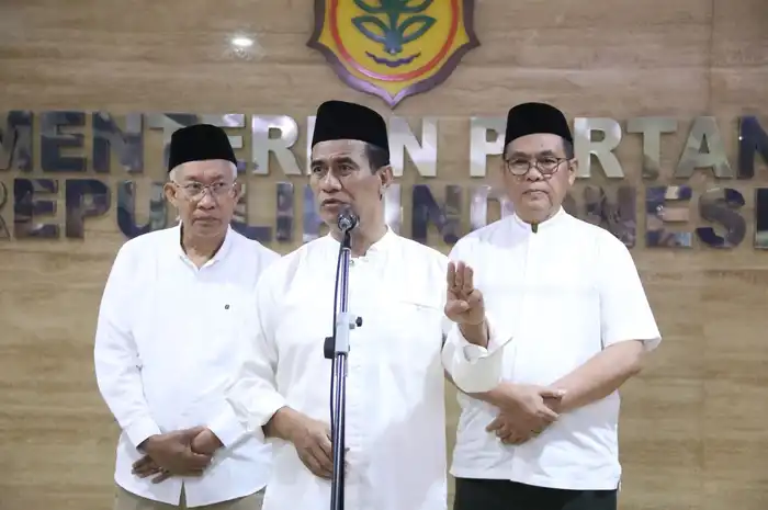 Menteri Pertanian RI, Andi Amran Sulaiman memberi keterangan terkait kondisi pangan jelang lebaran.
