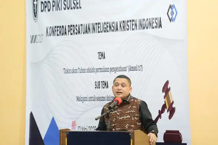 Wali Kota Makassar, Munafri Arifuddin hadiri Konferda DPD PIKI Sulsel, Senin (12/05/25).