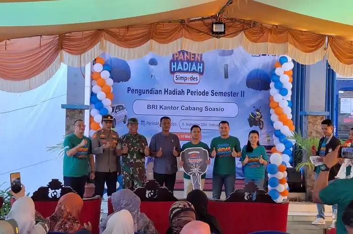 Bank Rakyat Indonesia Branch Office Soa Sio, berbagi kebahagiaan bersama nasabah melalui undian Simpedes untuk periode 2 Tahun 2024.