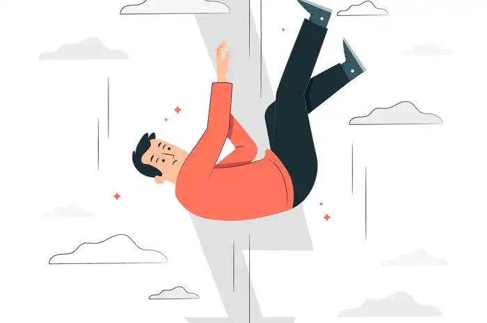 Illustrasi Arti mimpi jatuh