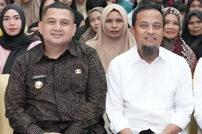 Gubernur Sulsel Andi Sudirman Sulaiman bersama Walikota Makassar Munafri Arifuddin 