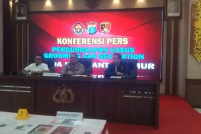 Polda Kaltim Menggelar Konferensi Pers, Rabu 16 Juli 2025 Ungkap Kasus Grooming Remaja asal Swedia