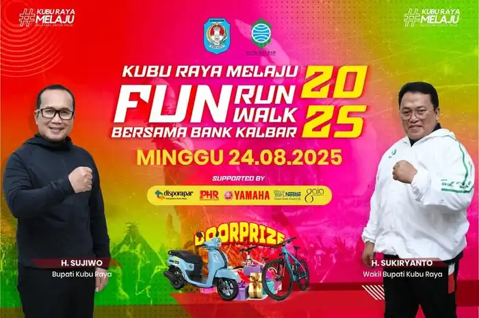 Fun Run 2025 Meriahkan HUT ke-18 Kubu Raya, Hadiah Utama Sepeda Motor ...