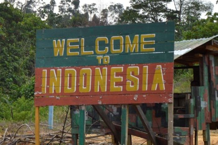 Ilustrasi negara yang berbatasan langsung dengan Indonesia