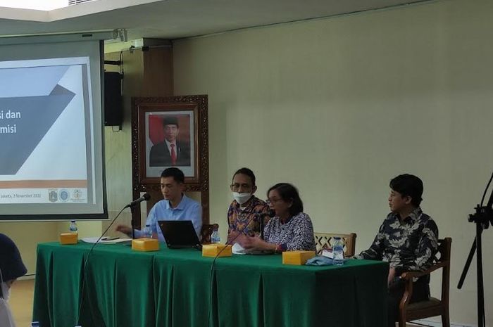 Public expose hasil inventarisasi profile emisi dan capaian penurunan emisi gas rumah kaca di Provinsi DKI Jakarta, oleh DLH DKI di Balaikota Jakarta, Rabu (02/10/2022)