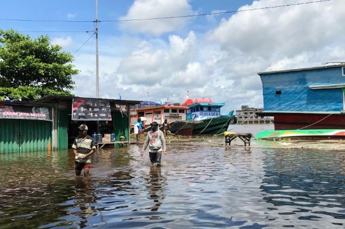 Ilustrasi banjir rob di Kota Pontianak