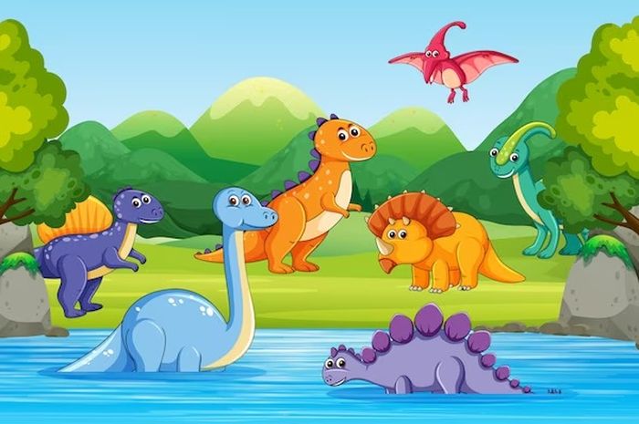 Illustrasi Nama-nama Dinosaurus
