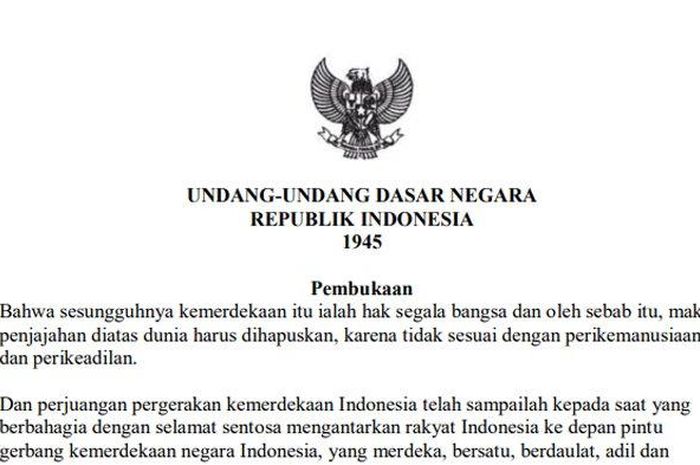 Sifat Dan Kedudukan UUD 1945 Yang Harus Dipahami Warga Negara Indonesia ...