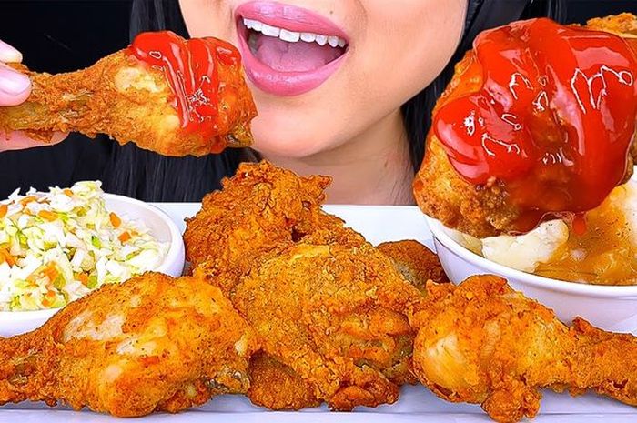 Ilustrasi mukbang