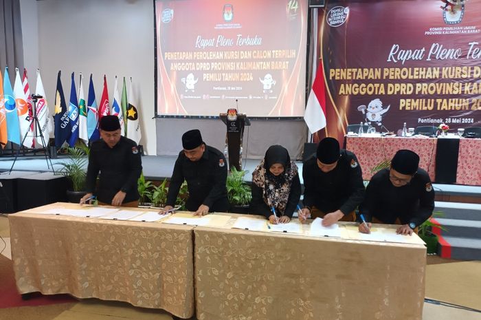 Kpu Provinsi Kalbar Tetapkan Perolehan Kursi Dan Calon Terpilih Anggota