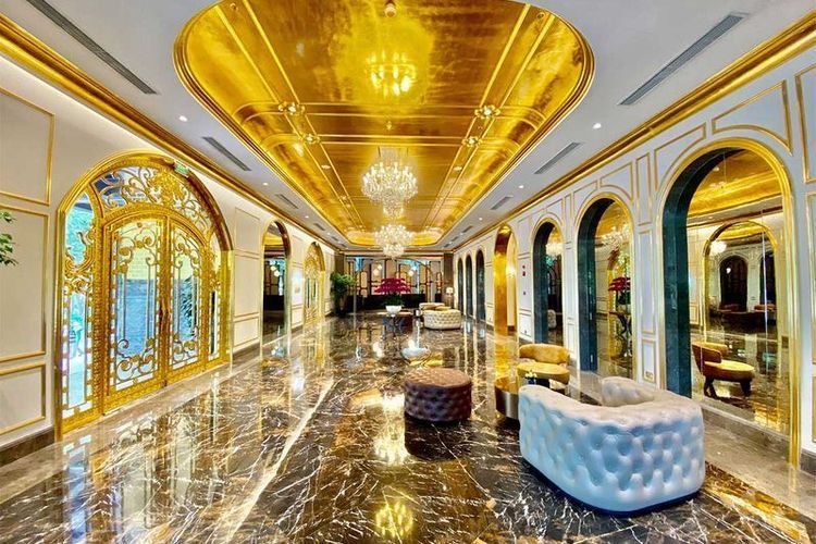 Ilustrasi desain interior Dolce Hanoi Golden Lake Hotel di Vietnam