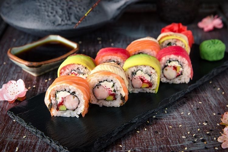 Ilustrasi sushi.  