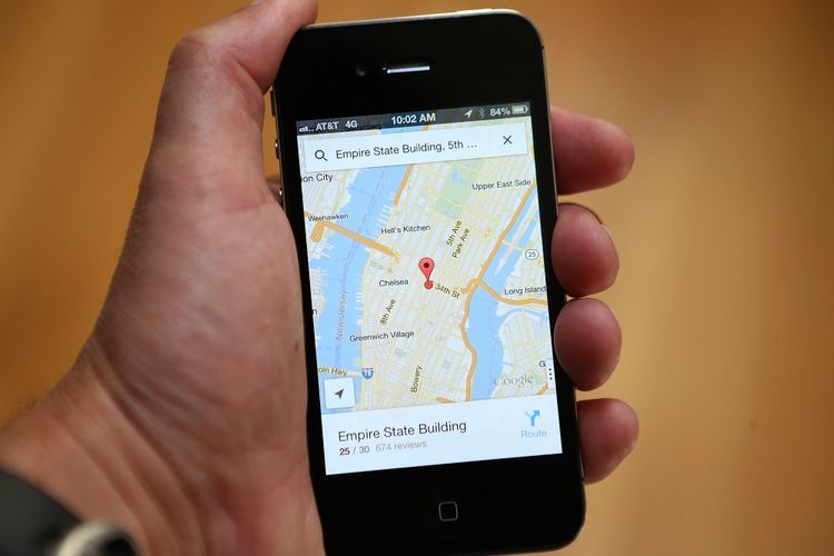 Ilustrasi penggunakan google maps