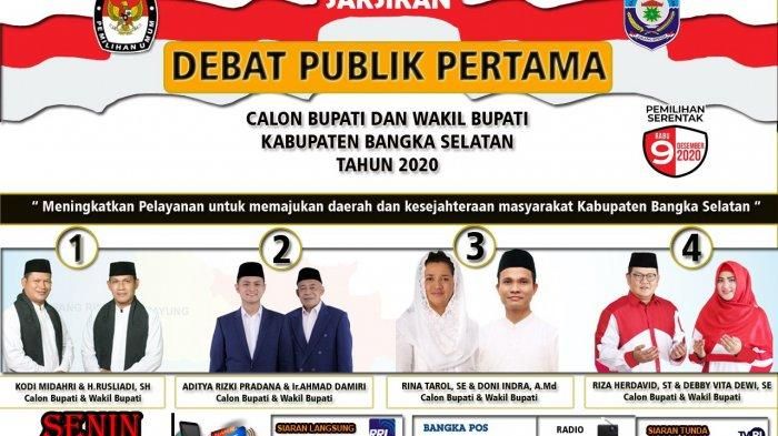 Pengumuman Debat Publik Calon Bupati dan Wakil Bupati Bangka Selatan 2020