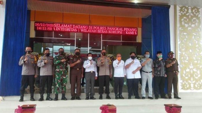 Peresmian gedung baru Polres Pangkalpinang yang beralamat di jalan Ahmad Yani, Kota Pangkalpinang, Rabu (16/12/2020)