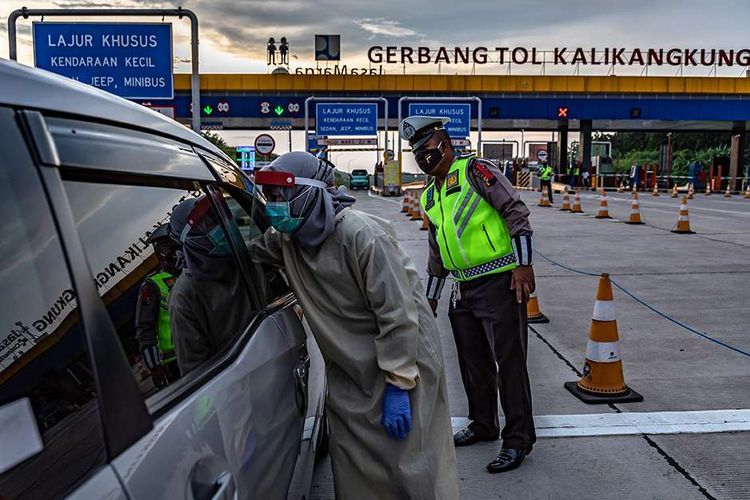 Ilustrasi rapid test di jalan tol