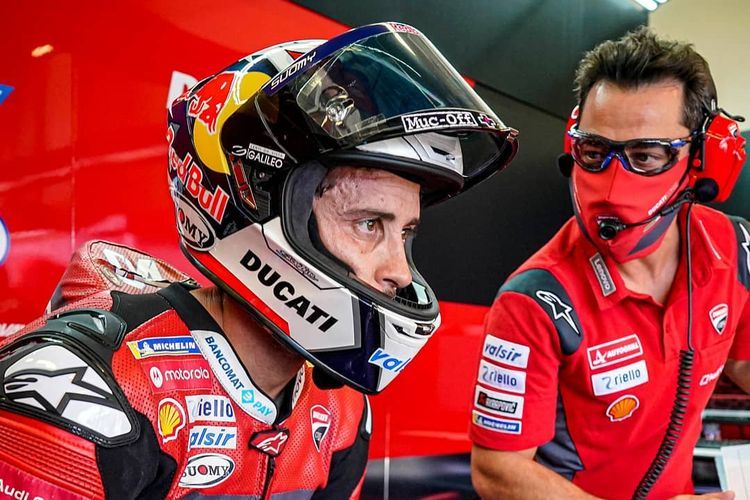 Andrea Dovizioso saat berlaga di MotoGP Catalunya (@andreadovizioso)  