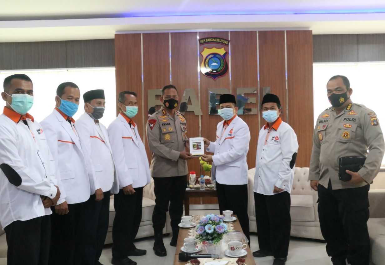 Kunjungan DPW PKS Babel ke Polda Babel.Ksmis (21/01/21).