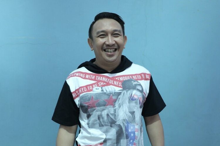 Augie Fantinus saat ditemui usai tampil di salah satu acara stasiun televisi swasta di kawasan Mampang, Jakarta Selatan, Jumat (15/3/2019)
