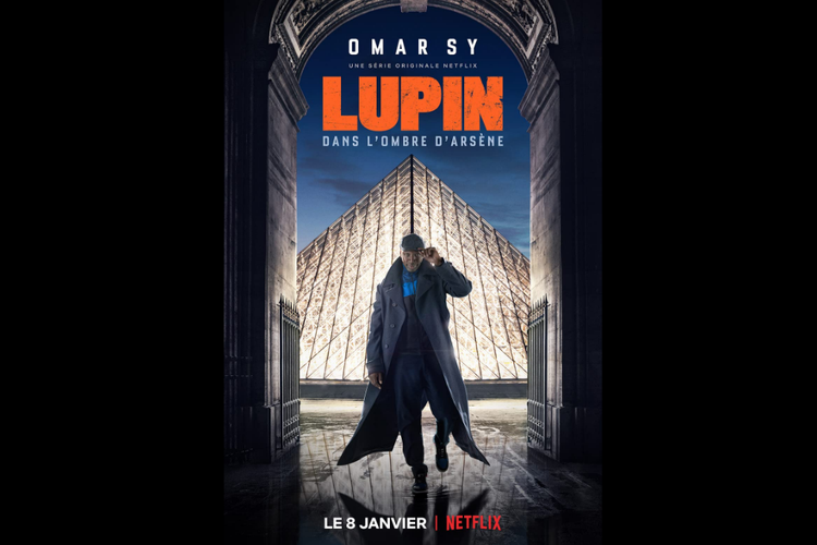 Omar Sy dalam serial drama kriminal Lupin (2021)