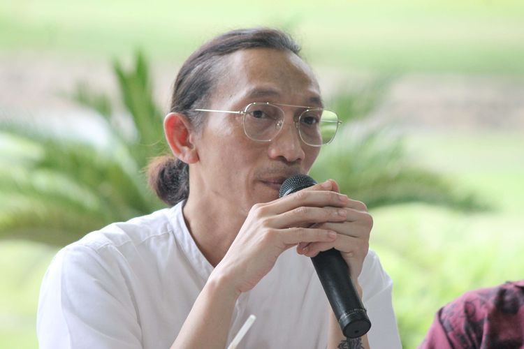 Anto Hoed pada acara Testimoni dan Talkshow bersama Public Figure di Jakarta Golf Club, Jakarta, Rabu (11/3/2020). 