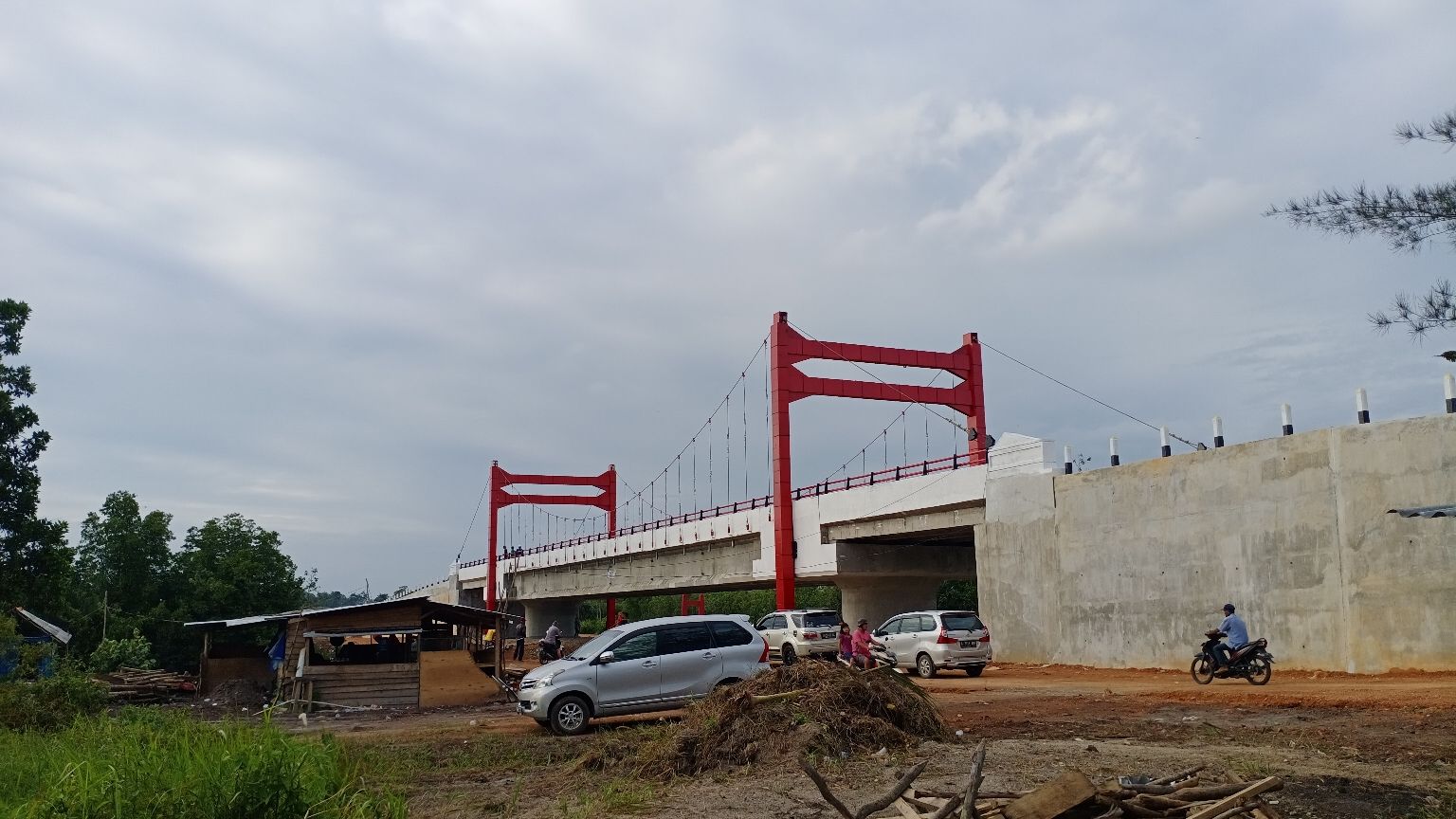 Penampilan terkini Jembatan Jerambah Gantung, Pangkalpinang, Sebelum Diresmokan