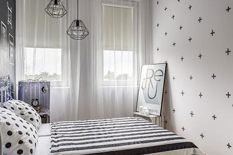 Ilustrasi kamar tidur sempit