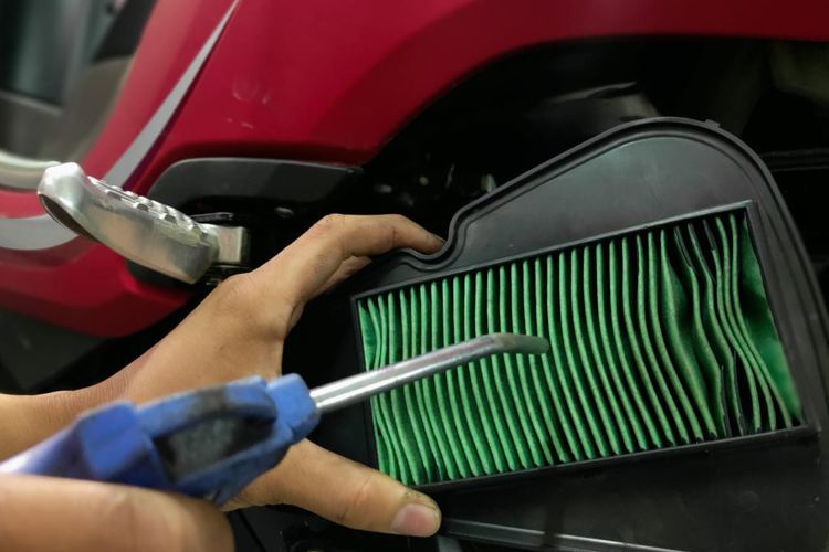 Filter udara pada sepeda motor (Istimewa)  