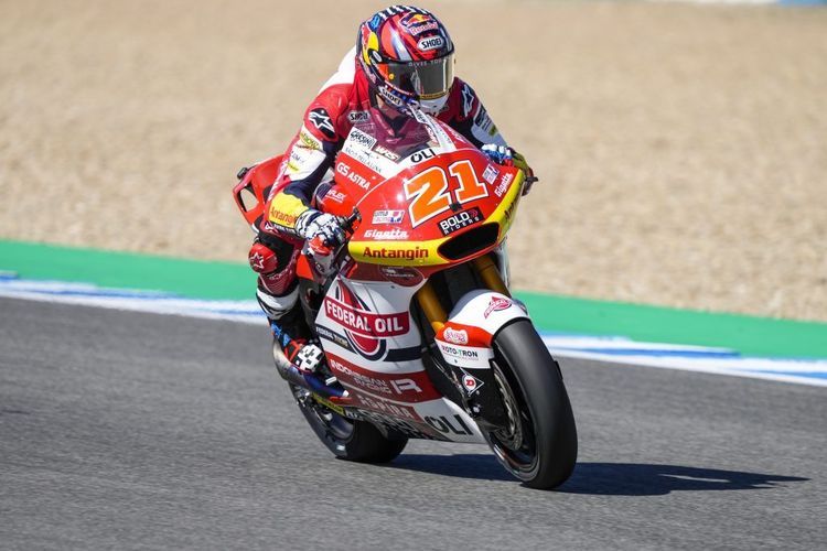 Fabio Di Giannantonio saat sesi kualifikasi pada Moto2 Spanyol 2021 (Dok. FOGM2)  
