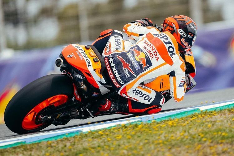 Marc Marquez saat sesi tes di Sirkuit Jerez (Dok. @hrc_motogp)  