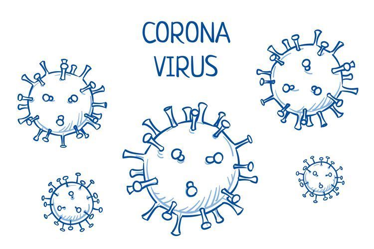Ilustrasi virus corona, Covid-19  