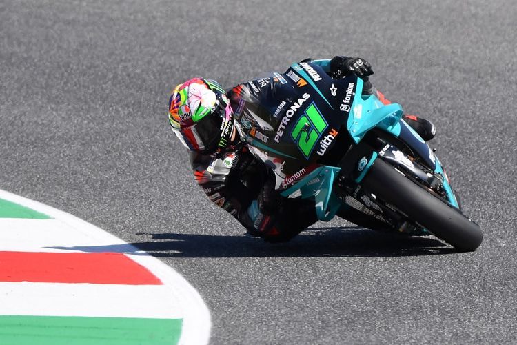 Franco Morbidelli saat sesi latihan bebas pada MotoGP Catalunya 2021. (Photo by Tiziana FABI / AFP) (TIZIANA FABI) 