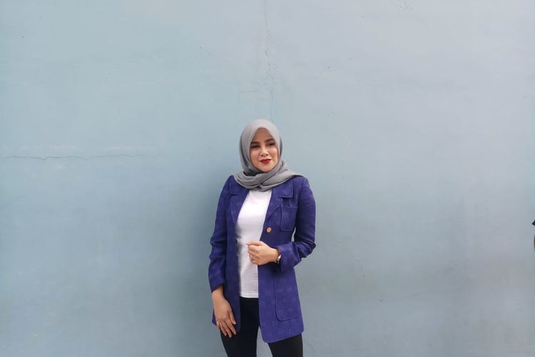 Artis Olla Ramlan saat ditemui di kawasan Tendean, Jakarta Selatan, Rabu (15/1/2020)