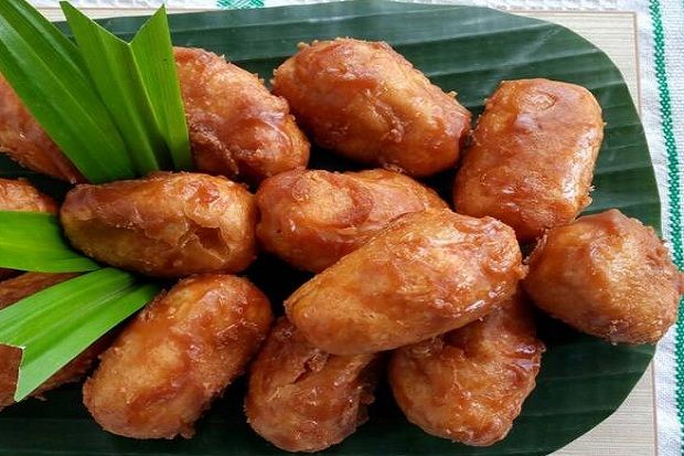 Gemblong Tradisional dengan Lapisan Gula Merah 
