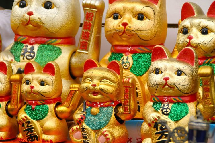 Ilustrasi patung kucing keberuntungan atau Maneki Neko dalam feng shui.(PIXABAY/PEGGY UND MARCO LACHMANN-ANKE) 