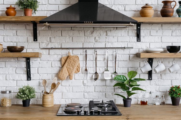 Ilustrasi dapur, meletakkan tanaman hias di dapur.(SHUTTERSTOCK/BRIZMAKER) 