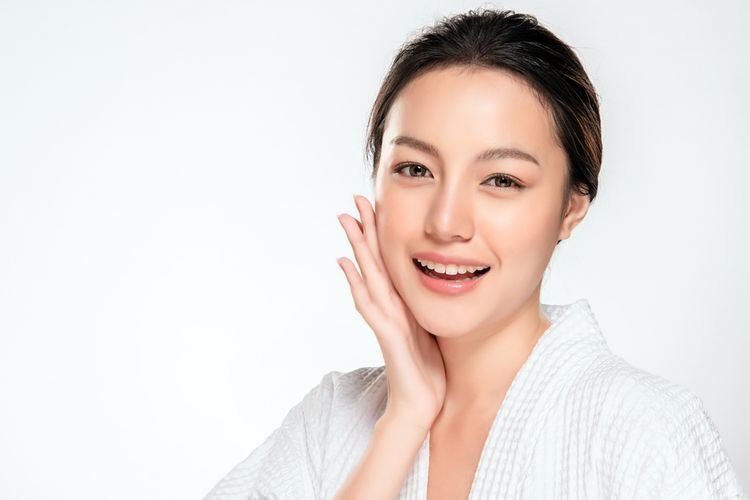 Ilustrasi wajah cerah dan sehat