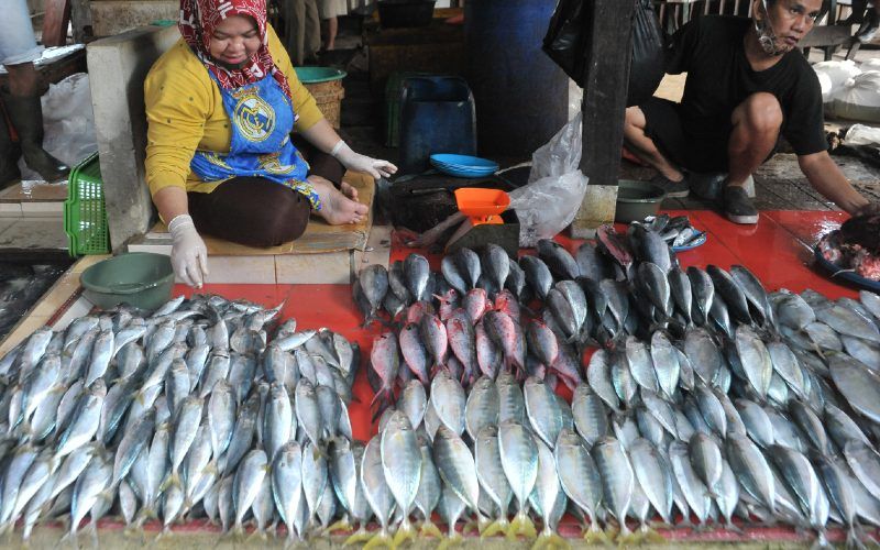 Ilustrasi pasar ikan