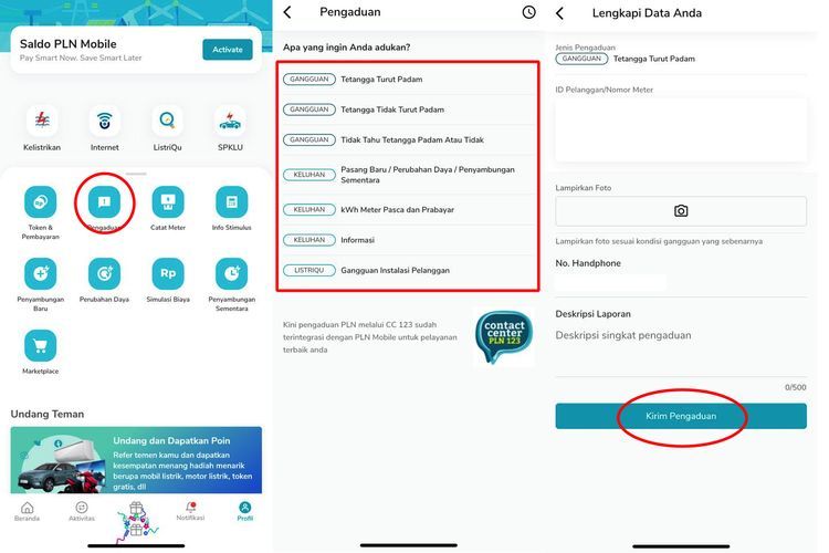 Ilustrasi Cara Melaporkan Gangguan Listrik PLN Mobile