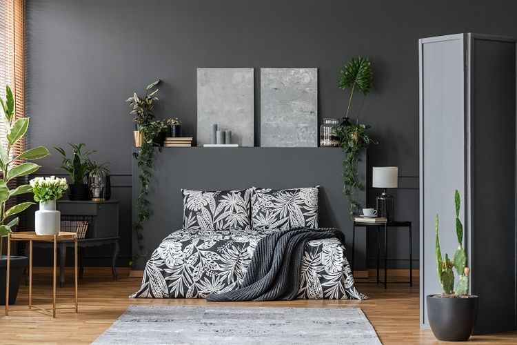 Ilustrasi kamar tidur bernuansa maskulin. (SHUTTERSTOCK / Photographee.eu) 