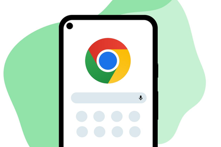 Ilustrasi logo baru Chrome versi 100