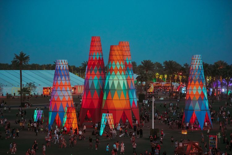Festival musik dan seni Coachella di Indio, California, Amerika Serikat